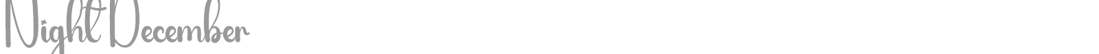 Night December font preview